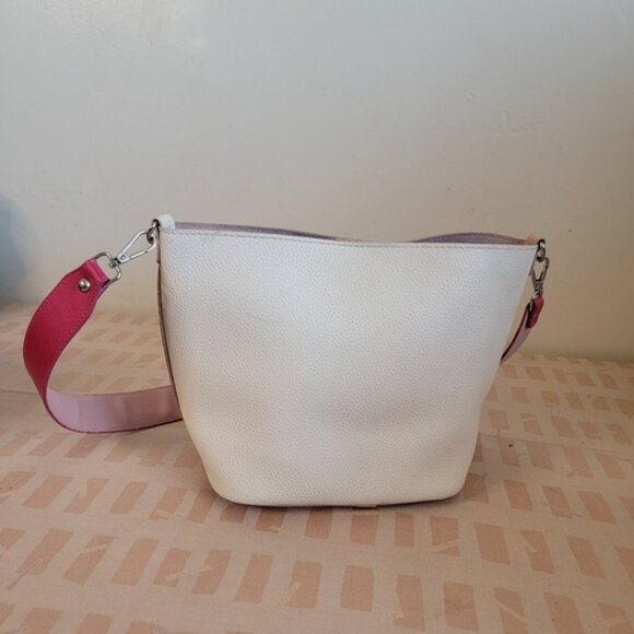 FIND KAPOOR Pingo Bag Vegan Pebble Leather 2tone Pink Crossbody - Picture 9 of 16